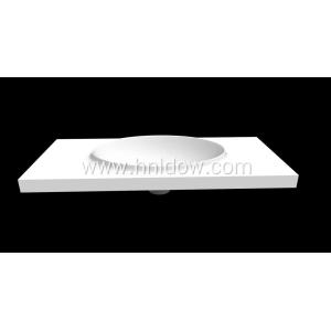 Round pure acrylic white integral washbasin for cabinet